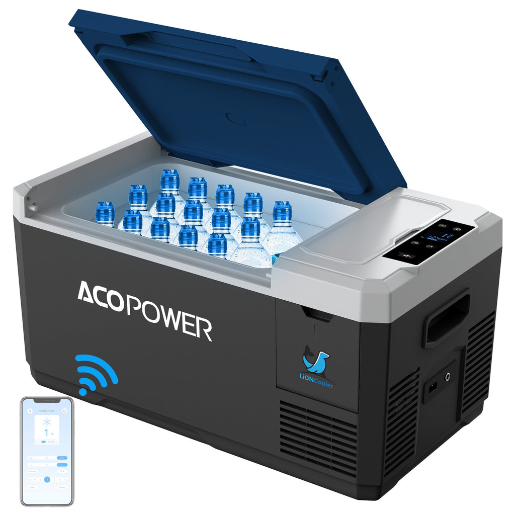 LiONCooler Mini Solar Powered Car Fridge Freezer, 19 Quarts by ACOPOWER