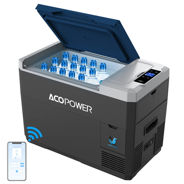 LiONCooler Mini Solar Powered Car Fridge Freezer, 29 Quarts by ACOPOWER