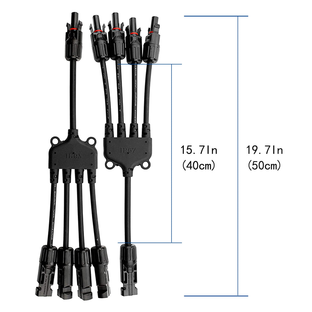4 to 1 Solar Branch Connectors MMMMF+FFFFM Pair by ACOPOWER