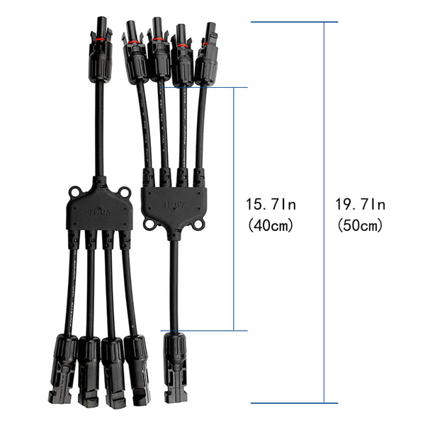 4 to 1 Solar Branch Connectors MMMMF+FFFFM Pair by ACOPOWER