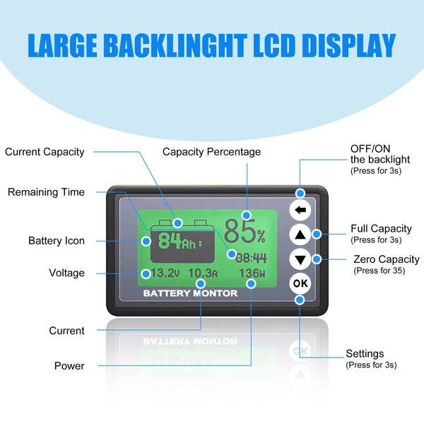 500 Amps Battery Monitor by ACOPOWER
