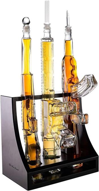 Gun Whiskey Decanter Gift Premium Barware Gift Elegant Drinkware Collection