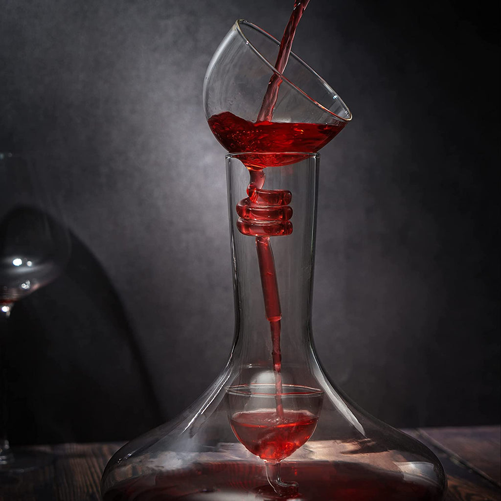 Wine Tower Decanting & Aerator Set - 2 Aerating Parts