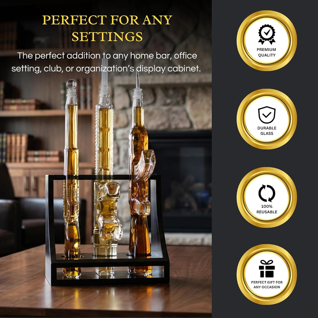 Gun Whiskey Decanter Gift Premium Barware Gift Elegant Drinkware Collection