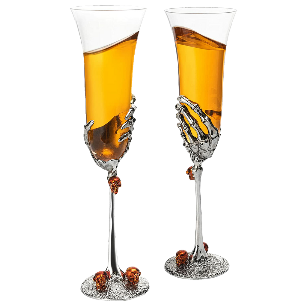 The Wine Savant Stemmed Single Skeleton Glasses Single Glass 7oz