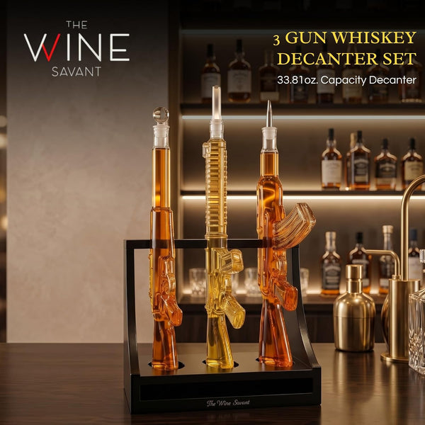 Gun Whiskey Decanter Gift Premium Barware Gift Elegant Drinkware Collection