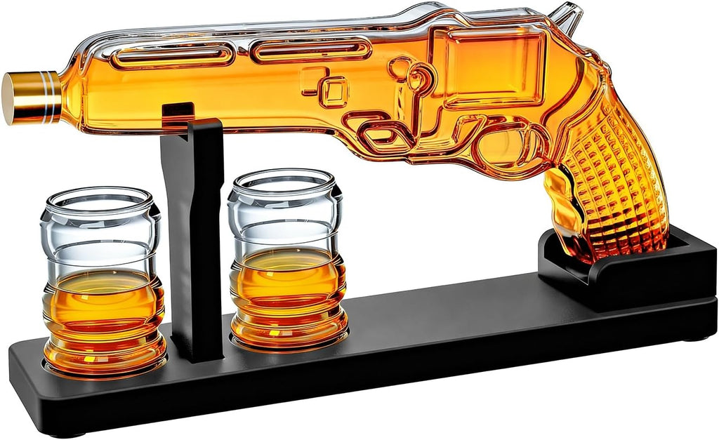 Whiskey Decanter Set 7.7 Oz with Two 1.6 Oz