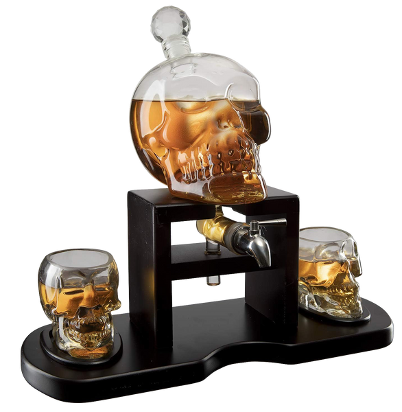Skull Skeleton Wine & Whiskey Decanter Set 750 mL