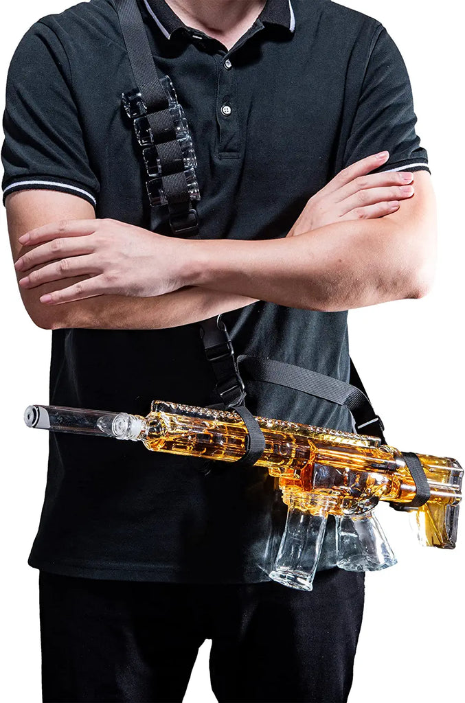 AR15 Whiskey Decanter and Glass Set - 22oz & 4 1oz Shot Glasses