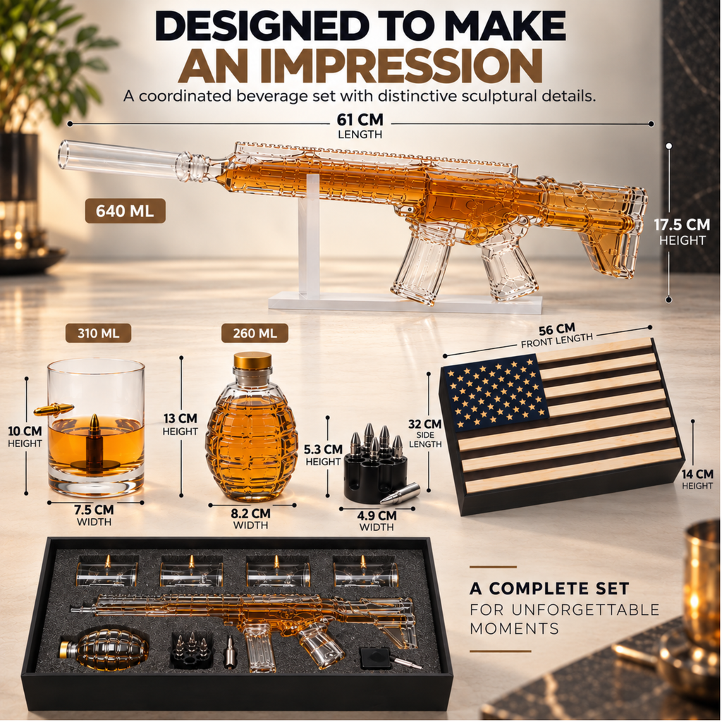Ar15 Whiskey Decanter Gift Premium Barware Gift Elegant Drinkware Collection