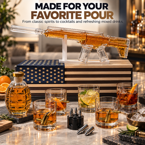 Ar15 Whiskey Decanter Gift Premium Barware Gift Elegant Drinkware Collection