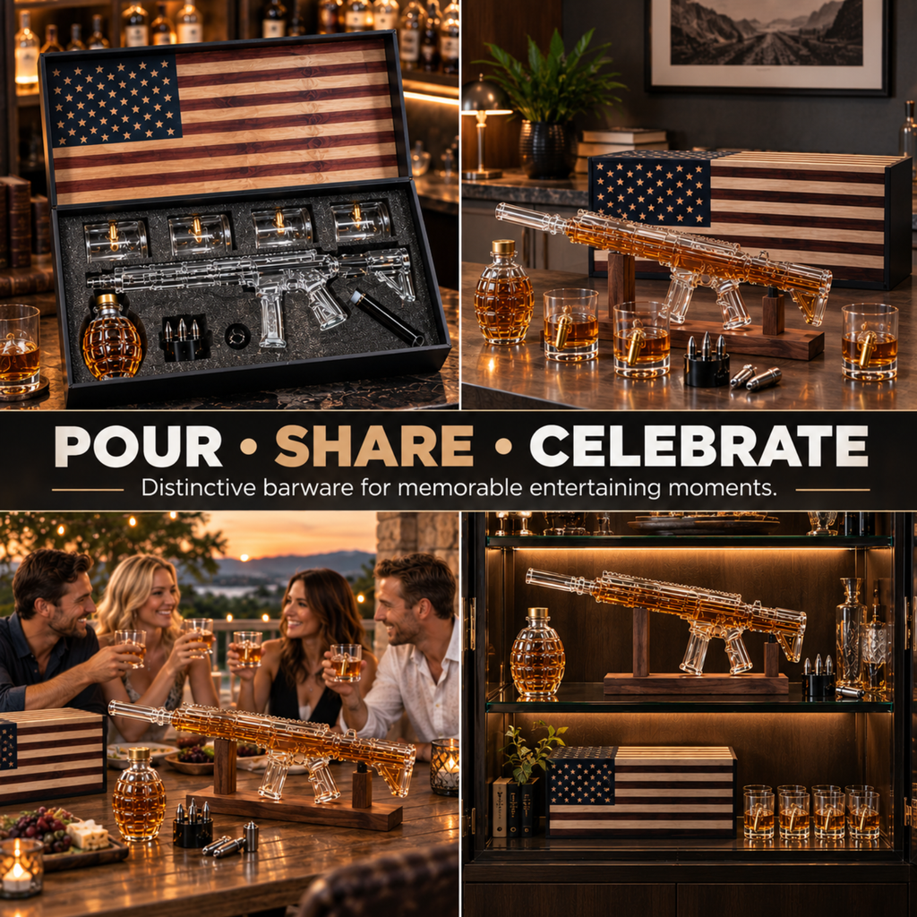 Ar15 Whiskey Decanter Gift Premium Barware Gift Elegant Drinkware Collection