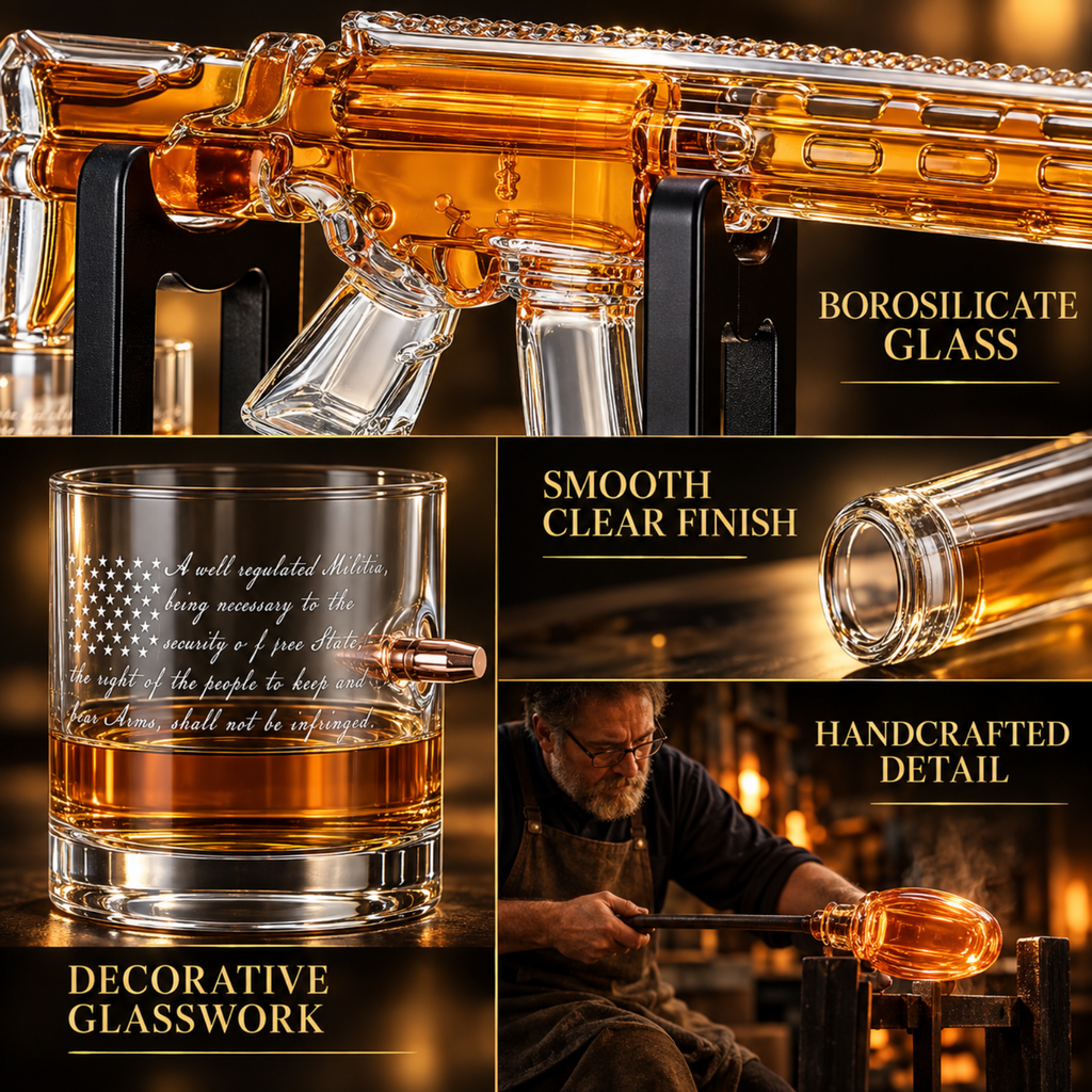 Gifts For Men Dad 1000 Ml Whiskey Decanter Set With 4 Glasses Unique Anniversary Bir