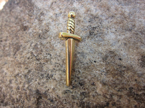 Dagger Gold Lapel Pin