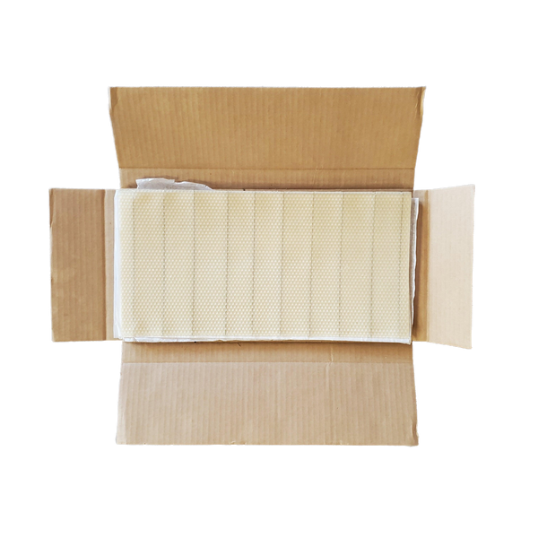 Deep Beeswax Foundation - Wired With Hooks - 8 3/8-inch