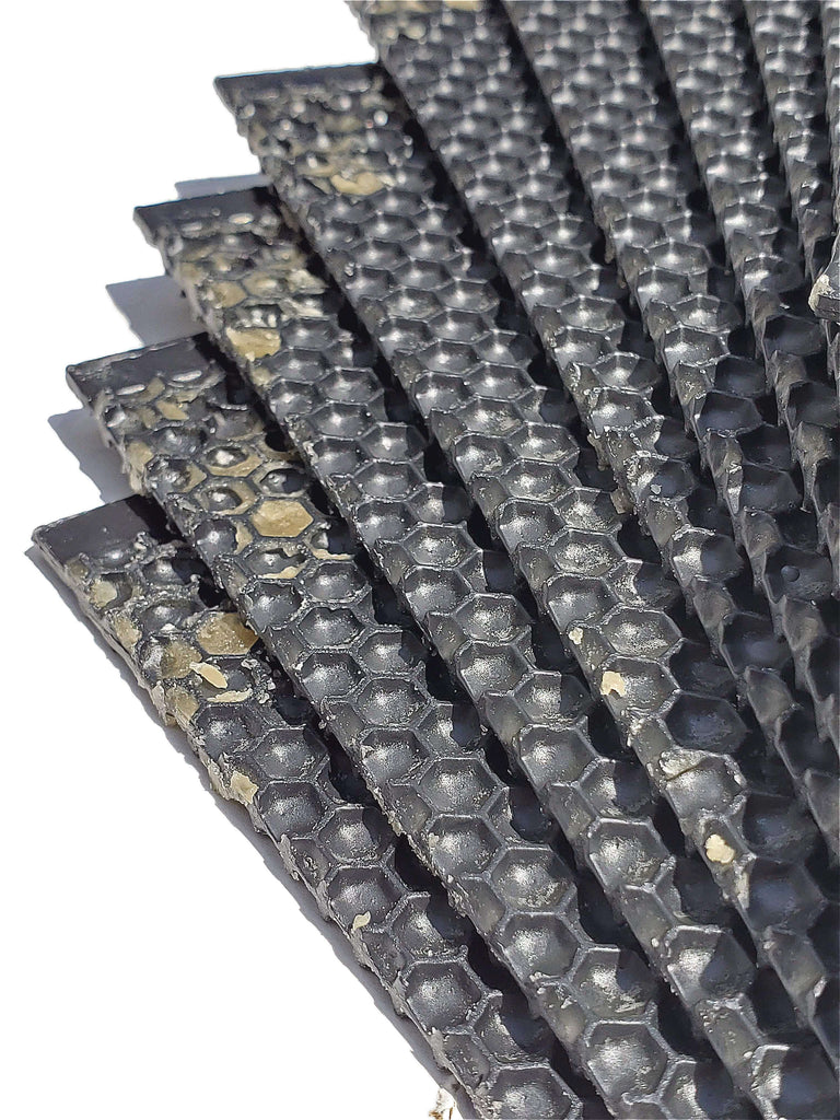 Deep, Black Plastic Foundation with Double Beeswax