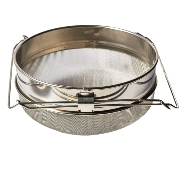 Metal Double Honey Strainer