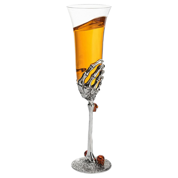The Wine Savant Stemmed Single Skeleton Glasses Single Glass 7oz