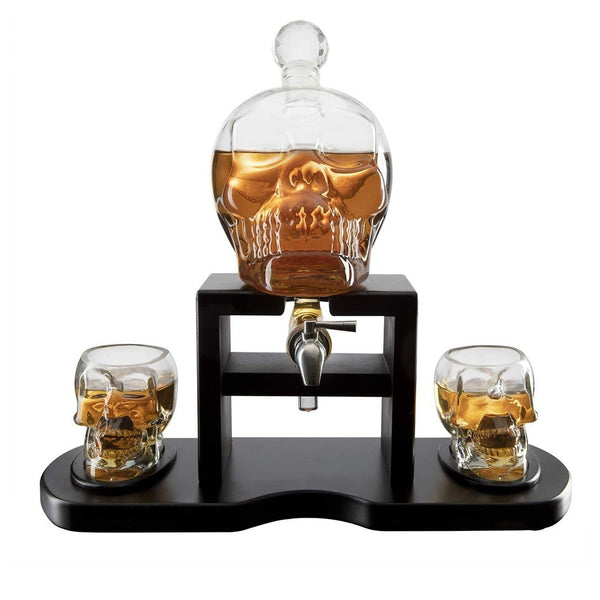 Skull Skeleton Wine & Whiskey Decanter Set 750 mL