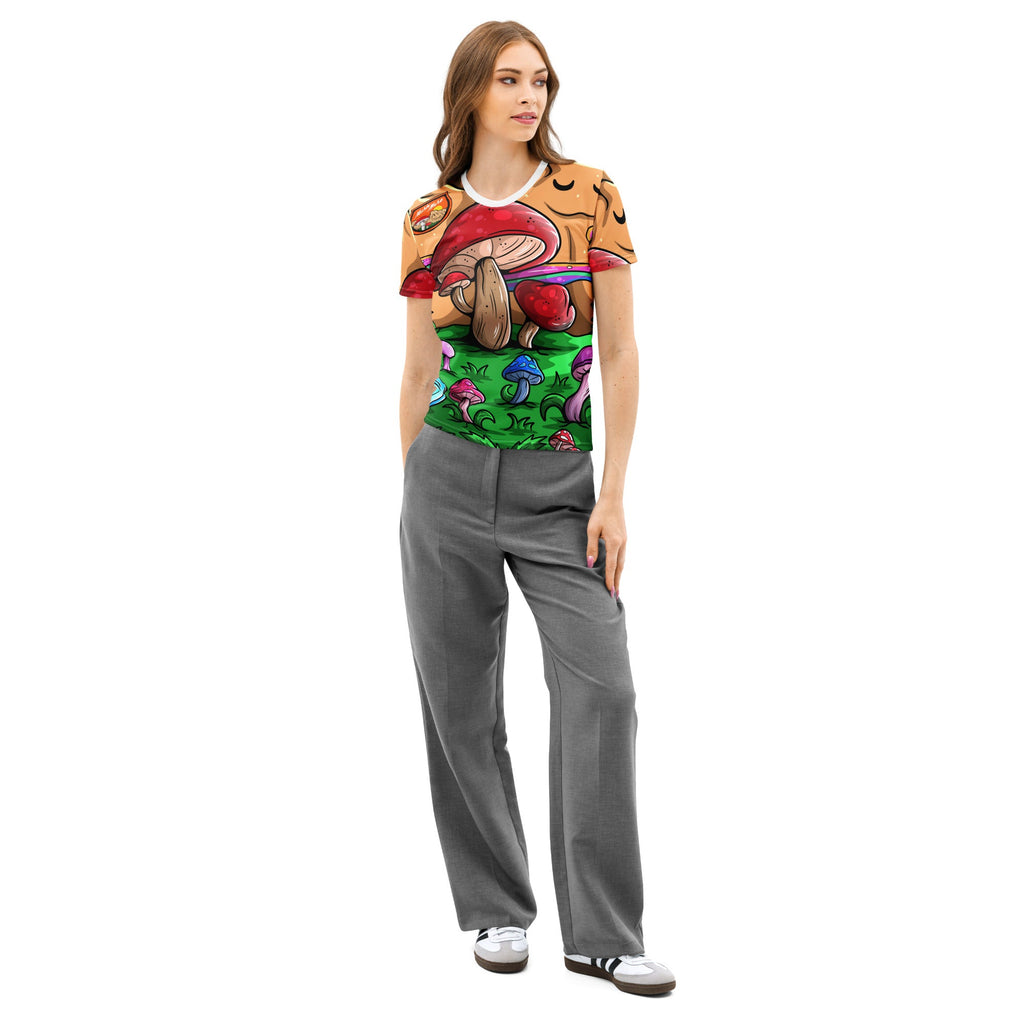 Mushmore Women’s cotton crew neck t-shirt