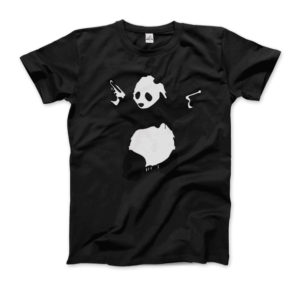 Banksy Pandamonium Armed Panda Artwork T-Shirt by Art-O-Rama Shop