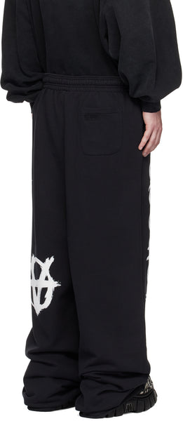 VETEMENTS Black Anarchy Sweatpants by Vetements