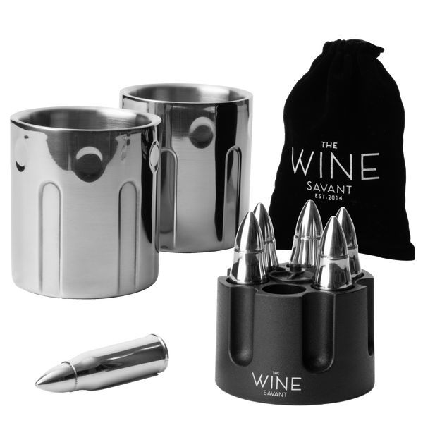 2 Metal Ice Cups & Bullet Chillers - 1.75in Bullet Chillers Set of 6