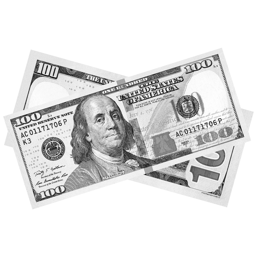 Gray Prop Money Bills