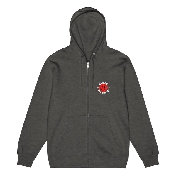 Sweet Smiley Zip-Up Hoodie (Dark)