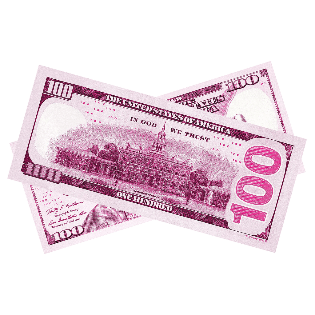Pink Prop Money Bills