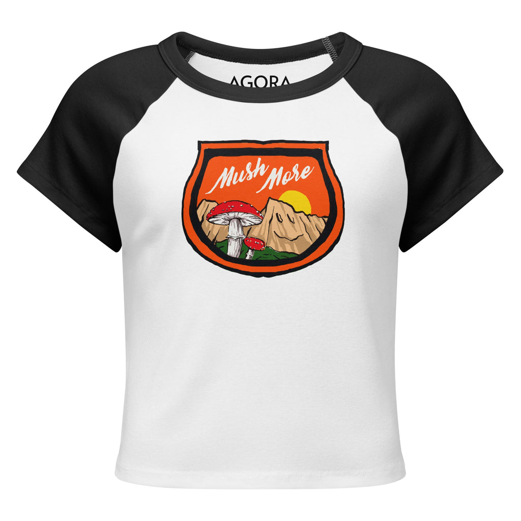 Mushmore Women’s micro rib raglan baby tee
