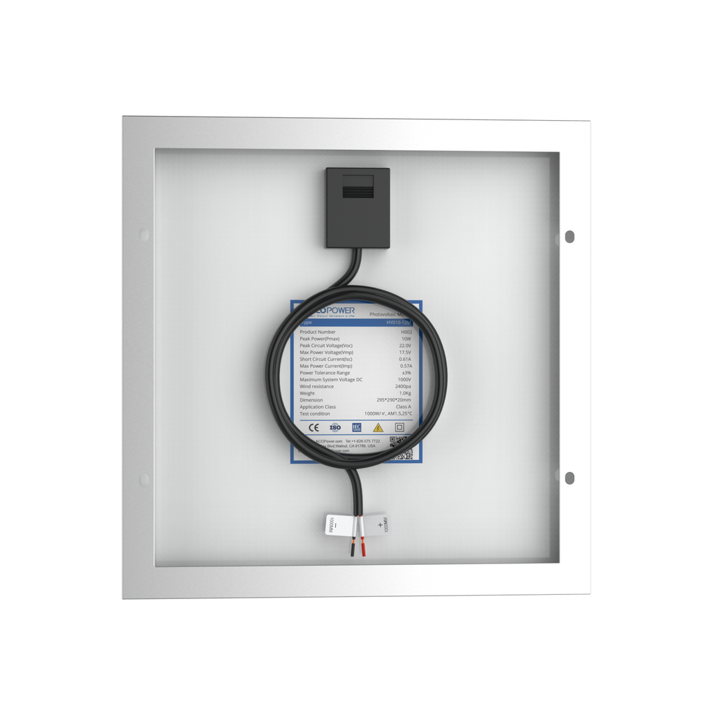 10 Watts Mono Solar Panel, 12V by ACOPOWER - Proud Libertarian - ACOPOWER