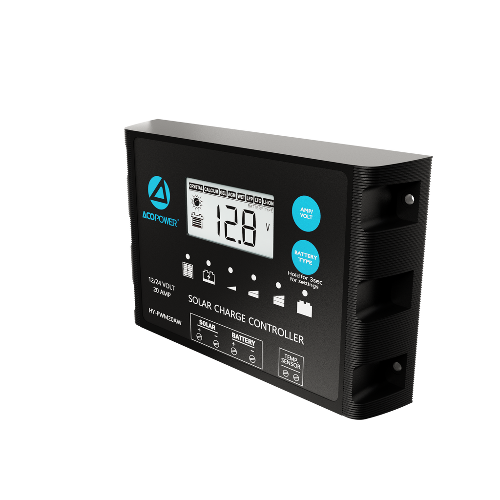 Waterproof ProteusX 20A PWM Solar Charge Controller with Alligator Clips and MC4 Connectors by ACOPOWER - Proud Libertarian - ACOPOWER