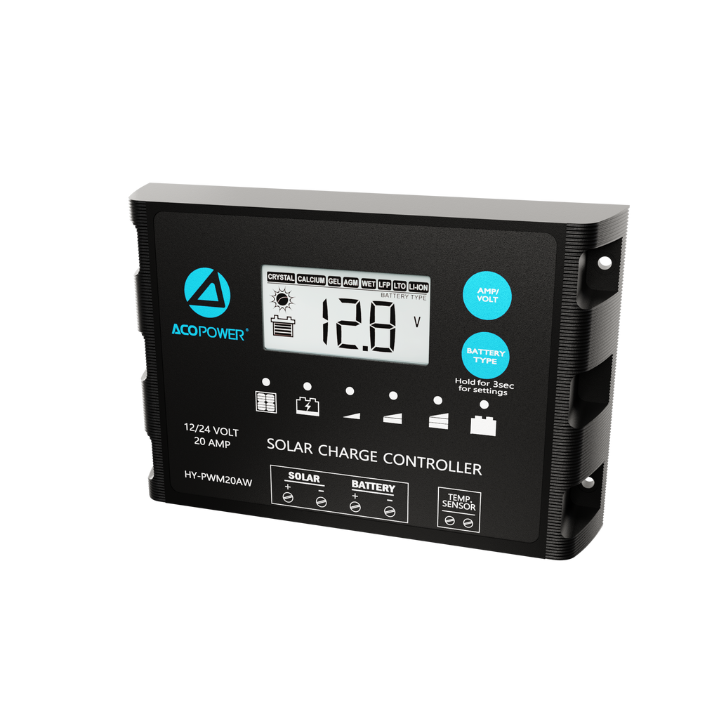Waterproof ProteusX 20A PWM Solar Charge Controller with Alligator Clips and MC4 Connectors by ACOPOWER - Proud Libertarian - ACOPOWER