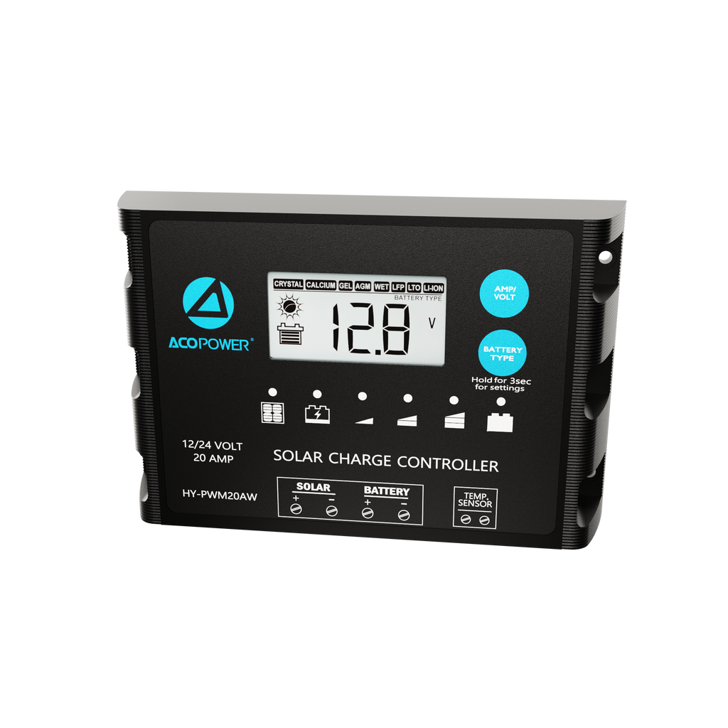 Waterproof ProteusX 20A PWM Solar Charge Controller with Alligator Clips and MC4 Connectors by ACOPOWER - Proud Libertarian - ACOPOWER