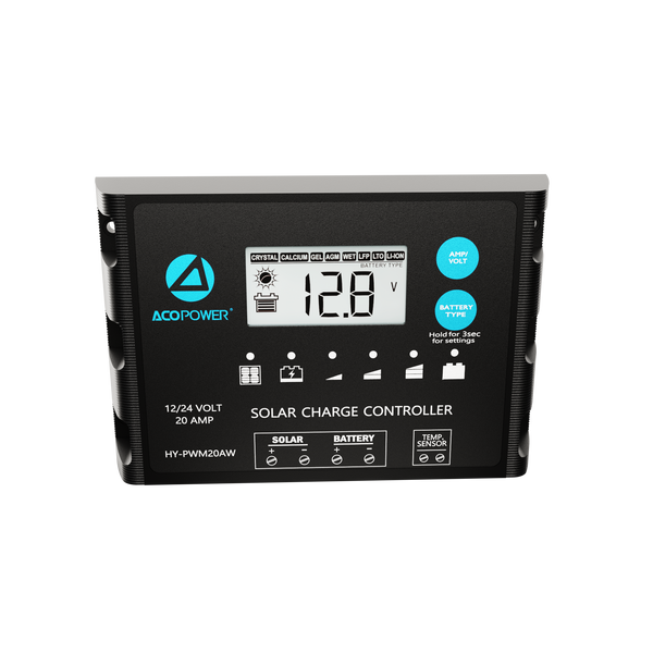 Waterproof ProteusX 20A PWM Solar Charge Controller with Alligator Clips and MC4 Connectors by ACOPOWER - Proud Libertarian - ACOPOWER