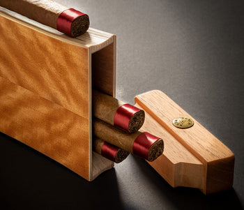 Figured Curupixa Travel Humidor by Benchmark Humidors - Proud Libertarian - Benchmark Humidors
