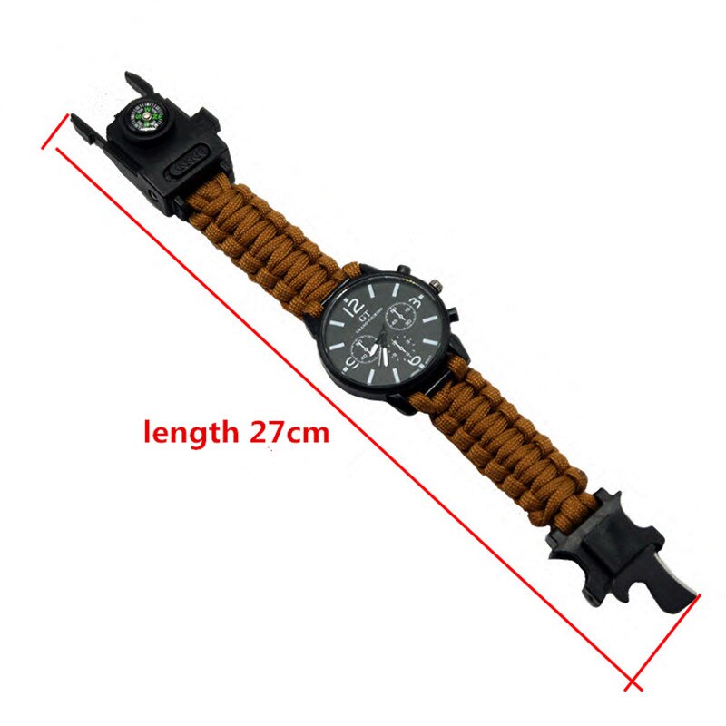 Outdoor Multi function Camping Survival Watch Bracelet Tools With LED Light by VistaShops - Proud Libertarian - VistaShops