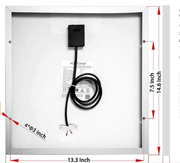 15W 12V Solar Charger Kit, 5A Charge Controller with Alligator Clips by ACOPOWER - Proud Libertarian - ACOPOWER