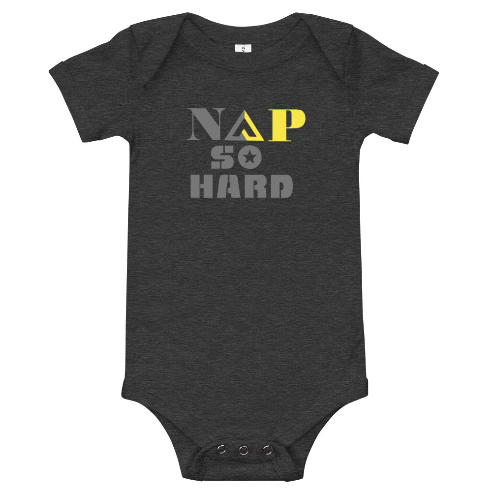 NAP SO HARD Baby short sleeve one piece - Proud Libertarian - Rachael Revolution