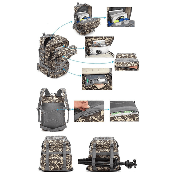 Tactical Military 45L Molle Rucksack Backpack by Jupiter Gear - Proud Libertarian - Jupiter Gear