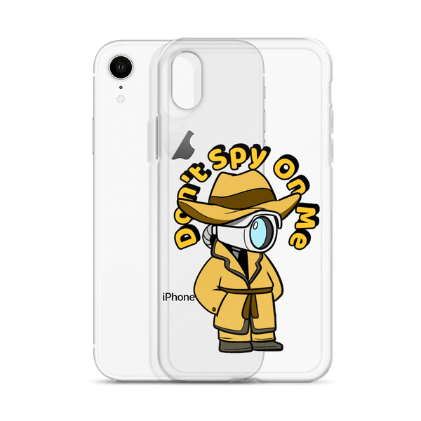 Don't Spy on Me Cartoon iPhone Case - Proud Libertarian - Cartoons of Liberty