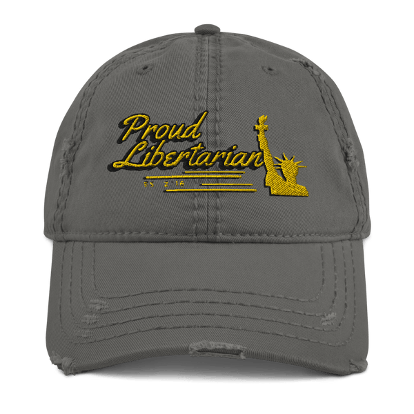 Proud Libertarian Distressed Dad Hat - Proud Libertarian - Proud Libertarian