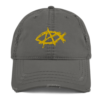 AnarchoChristian Distressed Dad Hat - Proud Libertarian - AnarchoChristian