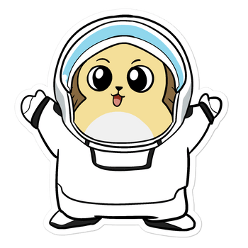 Freedom in Space Cartoon - Bubble-free stickers - Proud Libertarian - Cartoons of Liberty
