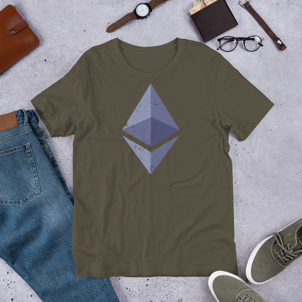 Ethereum Vintage Short-Sleeve Unisex T-Shirt - Proud Libertarian - Libertarian Frontier