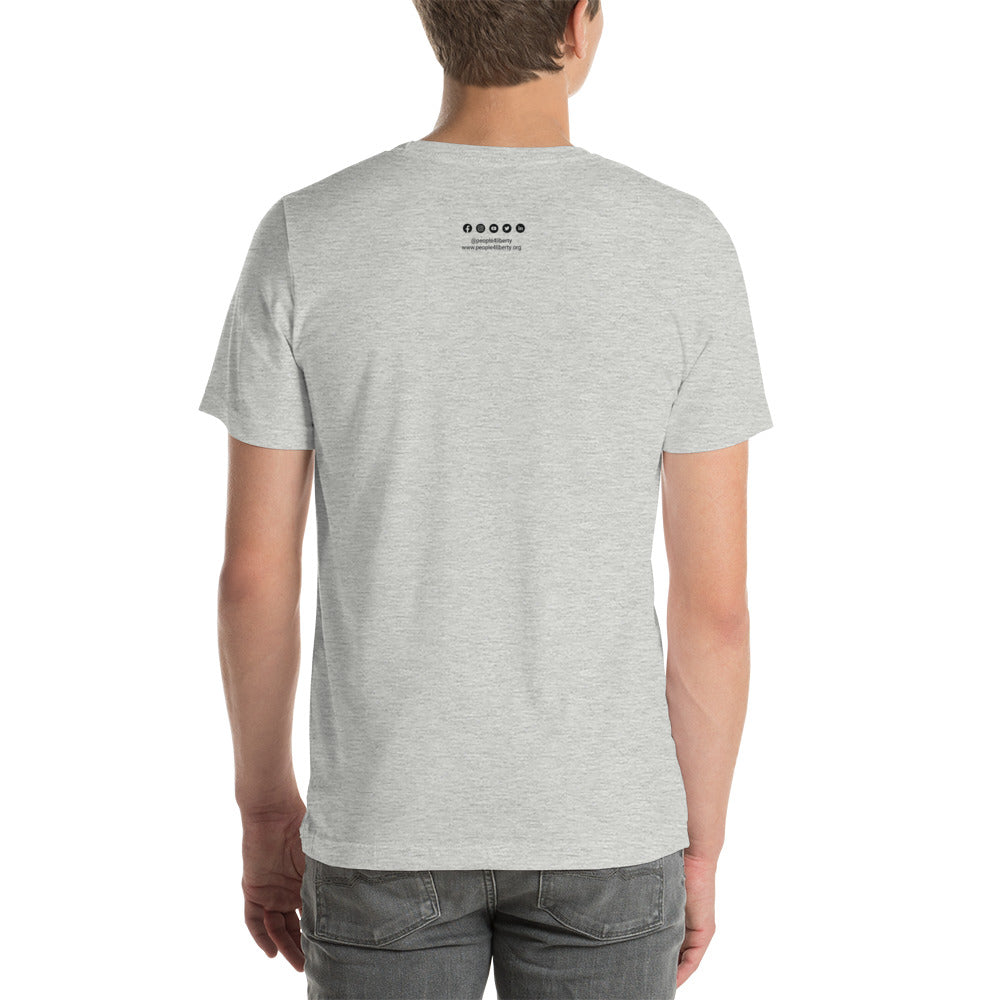 Bitcoin Statue of Liberty Short-sleeve unisex t-shirt - Proud Libertarian - Proud Libertarian