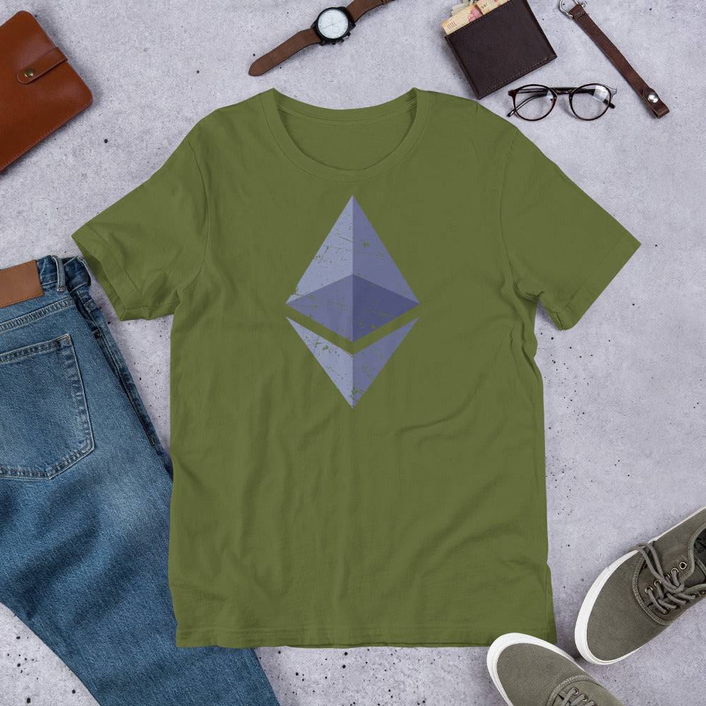 Ethereum Vintage Short-Sleeve Unisex T-Shirt - Proud Libertarian - Libertarian Frontier