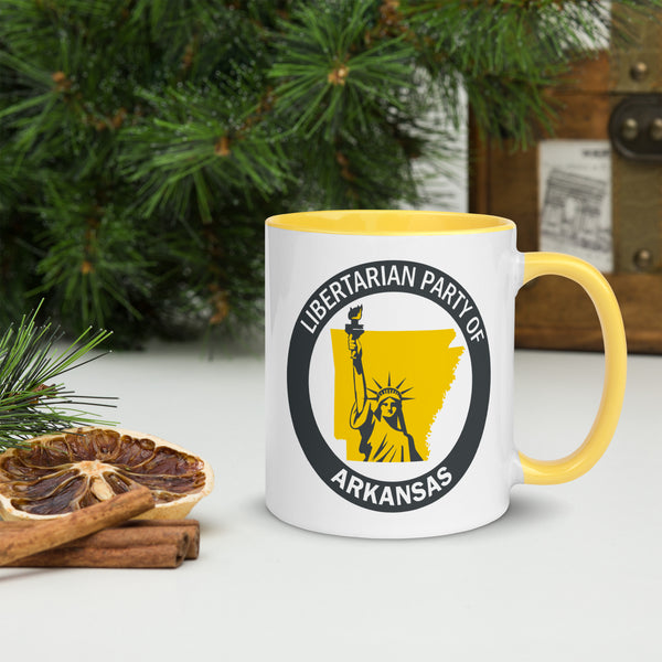 LP Arkansas Mug with Color Inside - Proud Libertarian - Libertarian Party of Arkansas