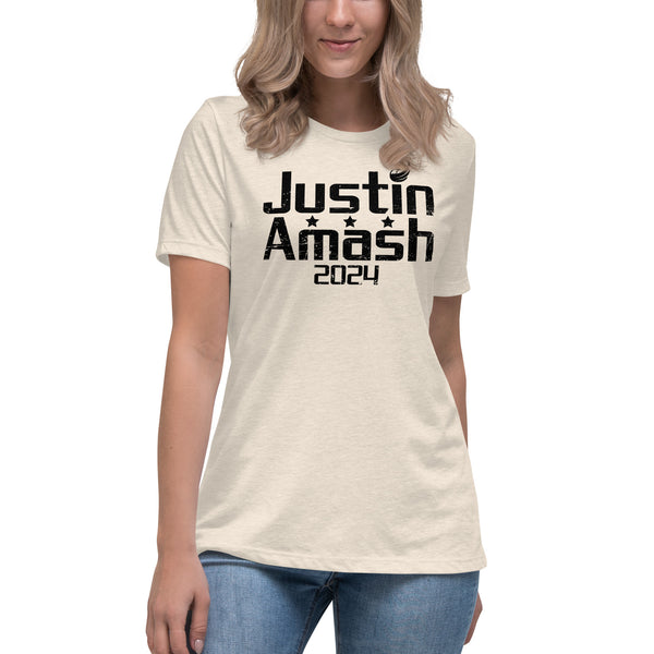 Justin Amash 2024 Women's Relaxed T-Shirt - Proud Libertarian - Libertarian Frontier